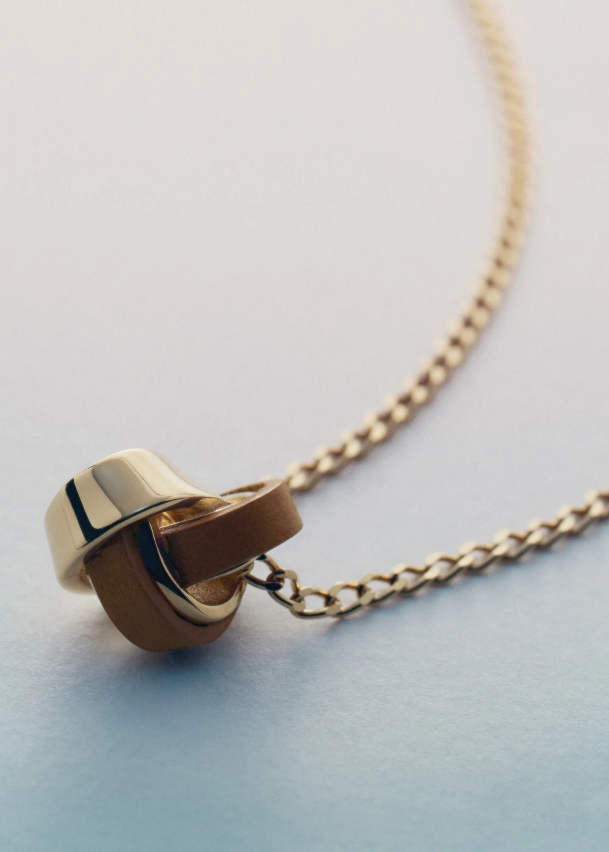Collana Ormé - placcata oro cuoio cammello - Image 2