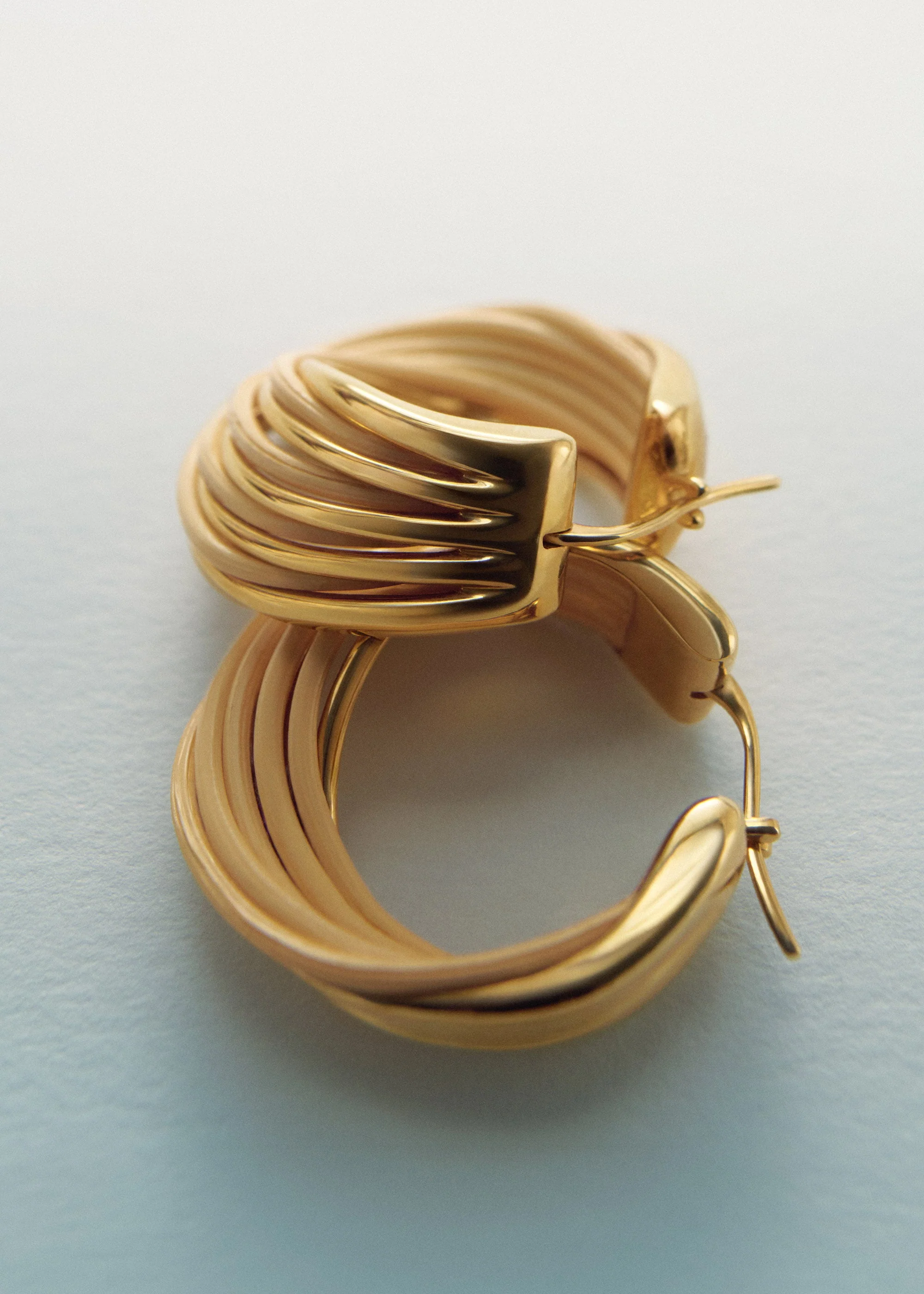 Orecchini creoli Rozo - Rattan - Image 3